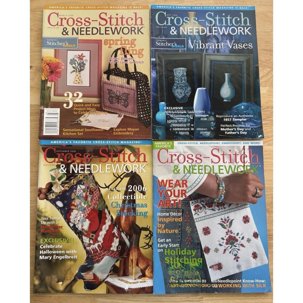 Lot Of 4 ~ America's Favorite Cross Stitch & Needlework Magazines 2006‎